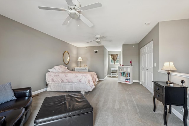 8457 Callie Ave, Morton Grove, IL 60053 - carpeted bedroom featuring a closet and a ceiling fan