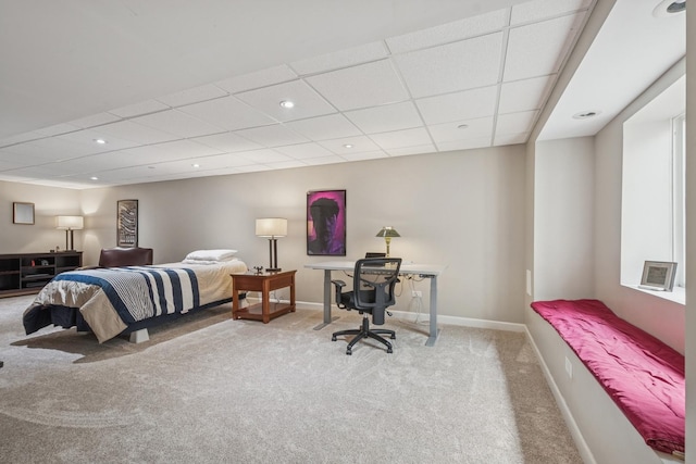 8457 Callie Ave, Morton Grove, IL 60053 - carpeted bedroom featuring recessed lighting and a paneled ceiling