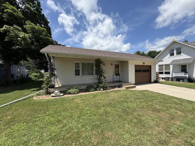 126 N Randolph St, Princeton, IL 61356 - view of front of home with driveway, an attached garage, a porch, and a front yard