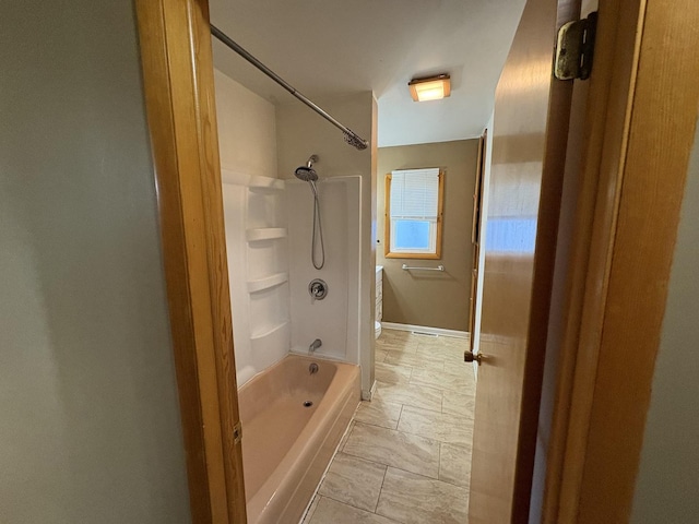 126 N Randolph St, Princeton, IL 61356 - full bath featuring tub / shower combination and marble look tiles