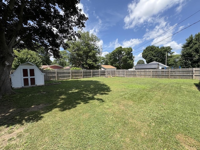 126 N Randolph St, Princeton, IL 61356 - fenced backyard featuring a storage unit