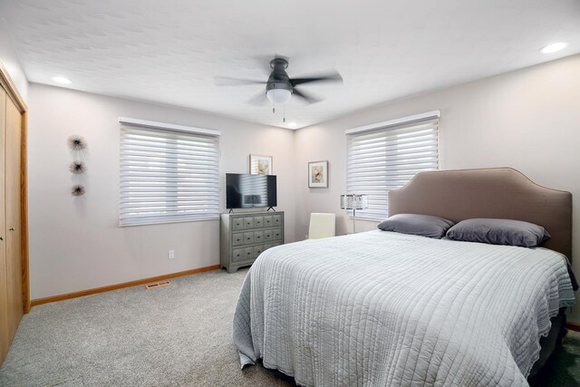 998 N Westshore Blvd, Manteno, IL 60950 - carpeted bedroom with a ceiling fan and recessed lighting