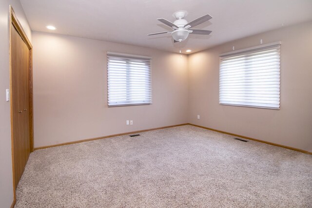 998 N Westshore Blvd, Manteno, IL 60950 - unfurnished room with carpet, ceiling fan, and recessed lighting