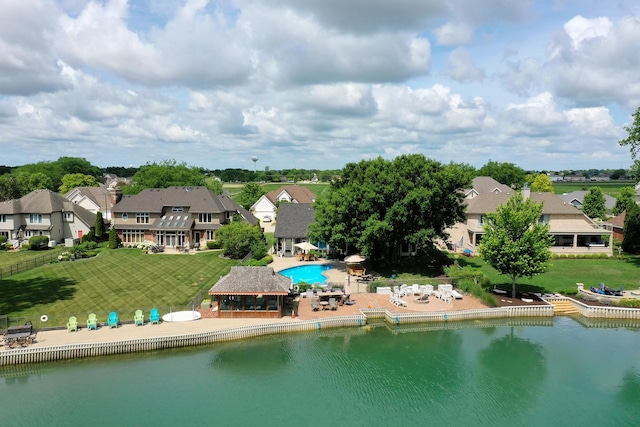 998 N Westshore Blvd, Manteno, IL 60950 - aerial view of residential area with a pool