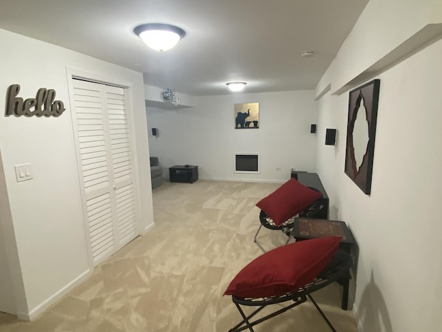348 Bloomfield Cir, Bloomingdale, IL 60108 - living area featuring carpet flooring and baseboards