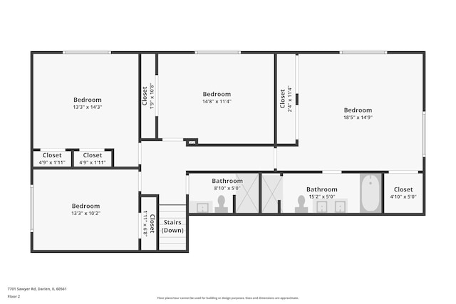 7701 Sawyer Rd, Darien, IL 60561 - view of home floor plan