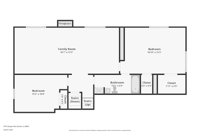 7701 Sawyer Rd, Darien, IL 60561 - view of property floor plan