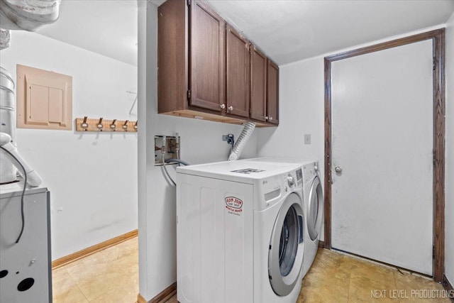 27W414 Melrose Ln, Winfield, IL 60190 - laundry area with cabinet space and washing machine and dryer
