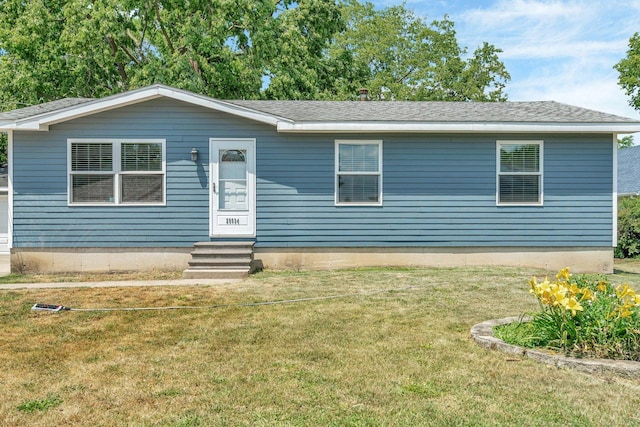 25034 S Center St, Channahon, IL 60410 - view of front of home featuring entry steps and a front lawn