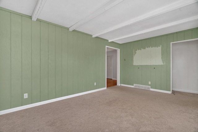 25034 S Center St, Channahon, IL 60410 - unfurnished room featuring beam ceiling and carpet