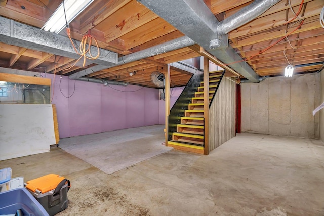 25034 S Center St, Channahon, IL 60410 - unfinished below grade area with stairway