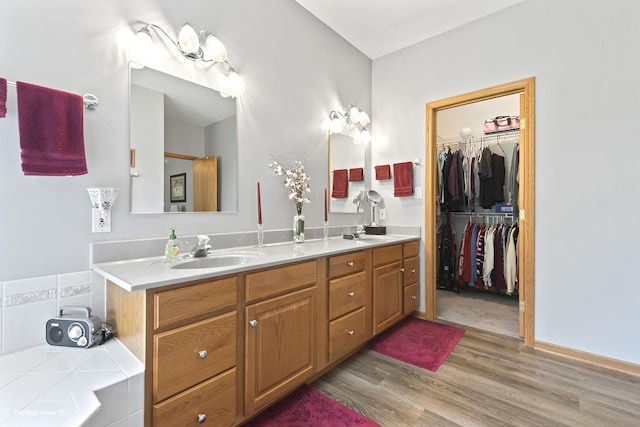 3710 W Nettle Creek Dr, Morris, IL 60450 - full bath with wood finished floors, double vanity, and a spacious closet