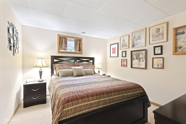 3710 W Nettle Creek Dr, Morris, IL 60450 - carpeted bedroom with a paneled ceiling and baseboards