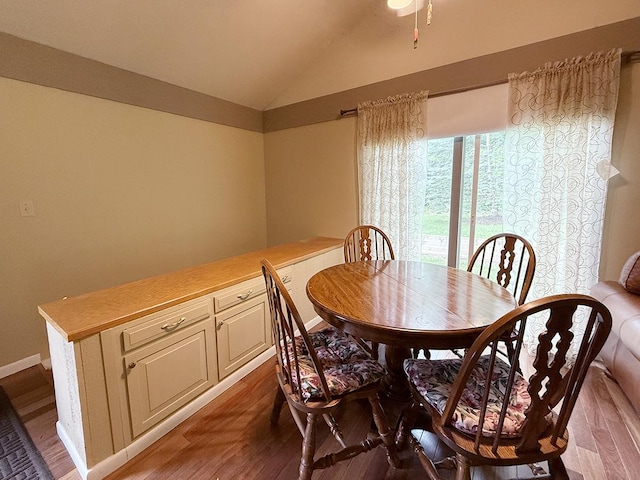 42W396 Hawthorne Ct, Saint Charles, IL 60175 - dining room with lofted ceiling and light wood-type flooring