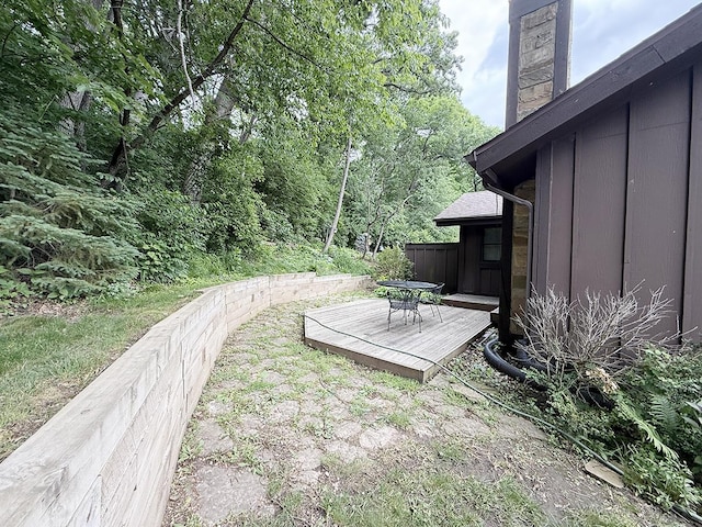 42W396 Hawthorne Ct, Saint Charles, IL 60175 - view of yard with a wooden deck