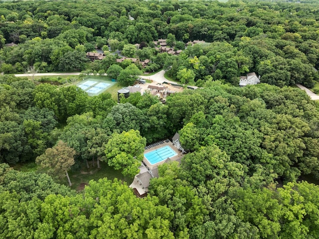 42W396 Hawthorne Ct, Saint Charles, IL 60175 - drone / aerial view of a forest and a pool