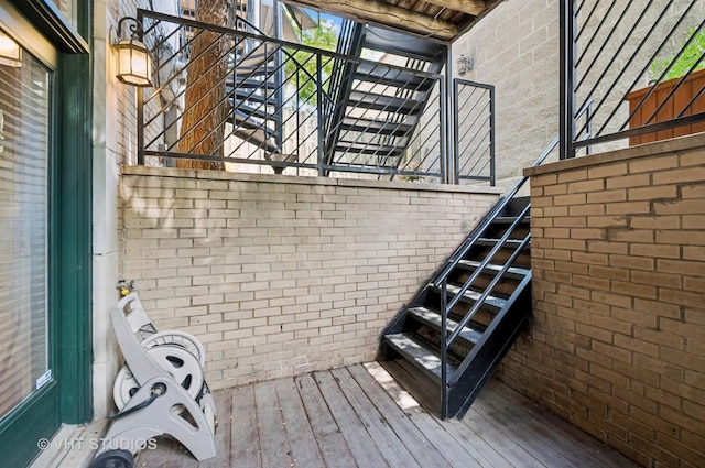 2145 W Crystal St Unit 2, Chicago, IL 60622 - deck with stairs