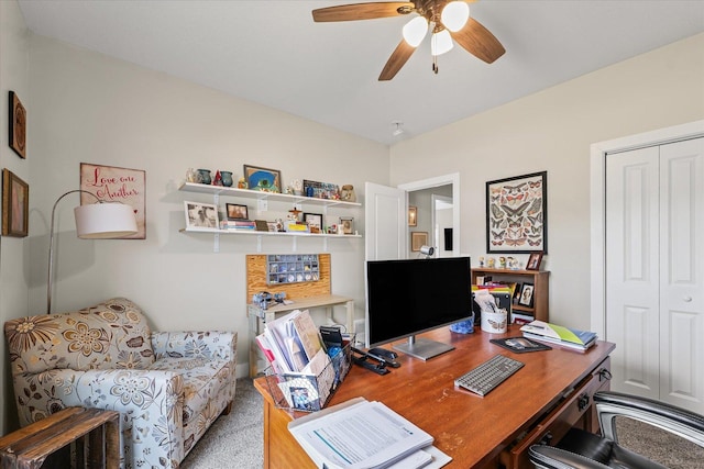 1807 E Fairfield Cir, Urbana, IL 61802 - home office featuring a ceiling fan