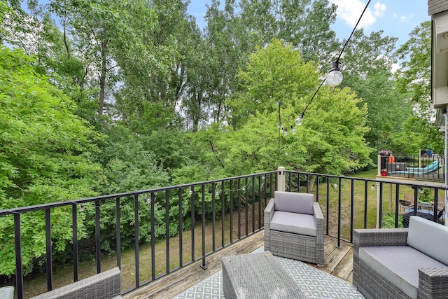 30W050 Willow Ln Unit 30W050, Warrenville, IL 60555 - balcony featuring outdoor lounge area