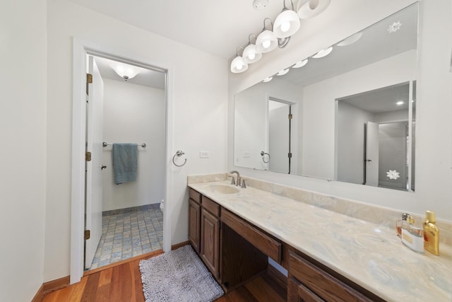 12912 Mill Dr E, Palos Park, IL 60464 - full bath with vanity and wood finished floors