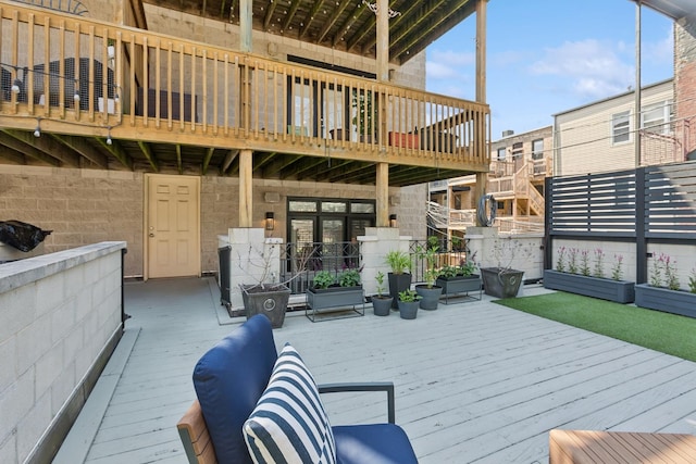 3547 N Fremont St Unit 1N, Chicago, IL 60657 - view of wooden terrace