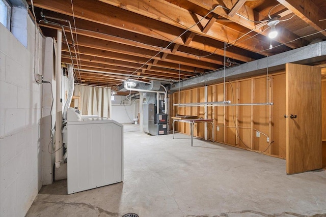200 S Madison St, Towanda, IL 61776 - unfinished basement with heating unit
