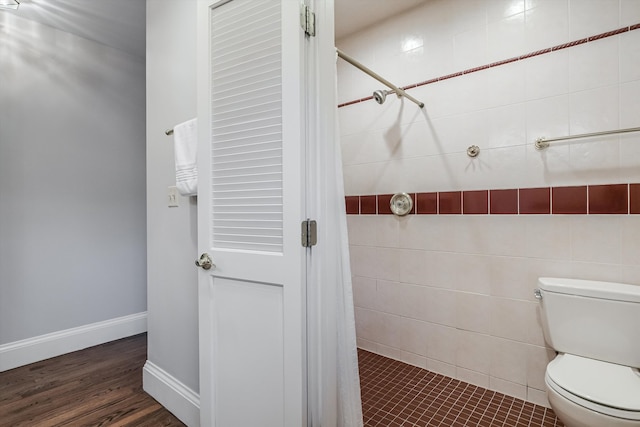 718 S Washington Ave, Park Ridge, IL 60068 - full bath featuring a stall shower and wood finished floors
