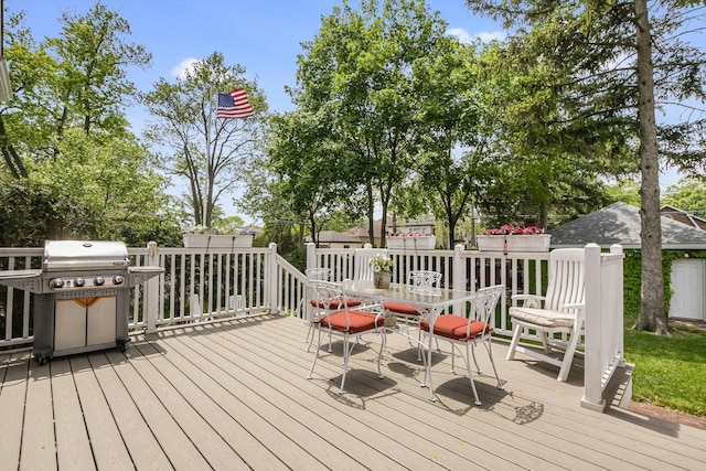 718 S Washington Ave, Park Ridge, IL 60068 - deck featuring area for grilling and outdoor dining area