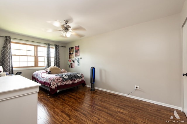 8619 Koehler Dr, Tinley Park, IL 60487 - bedroom with wood finished floors and ceiling fan