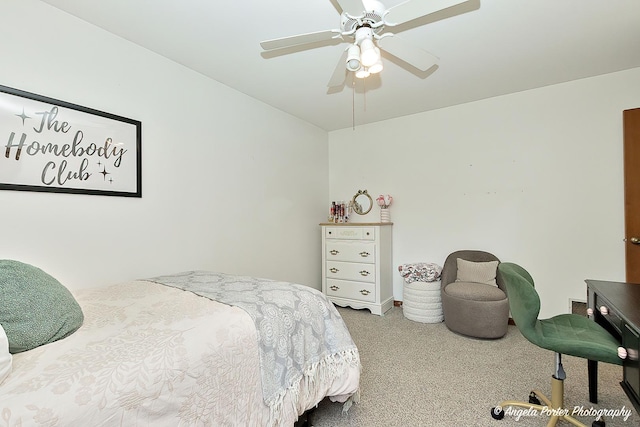 3406 W Bretons Dr, Mchenry, IL 60050 - carpeted bedroom featuring ceiling fan