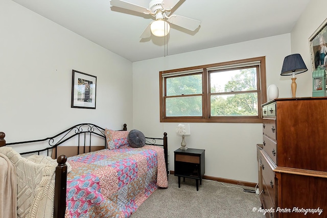 3406 W Bretons Dr, Mchenry, IL 60050 - bedroom featuring light carpet and a ceiling fan