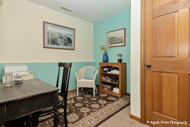3406 W Bretons Dr, Mchenry, IL 60050 - office area with baseboards and carpet floors