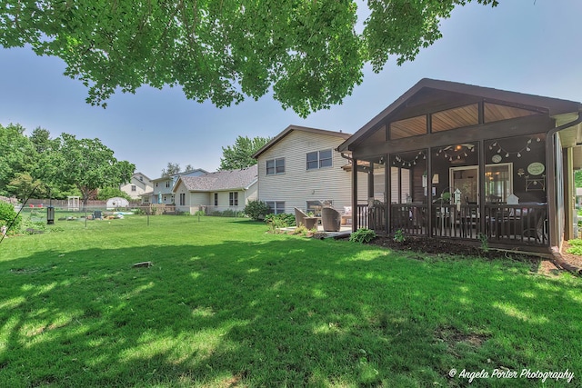 3406 W Bretons Dr, Mchenry, IL 60050 - view of yard featuring a sunroom