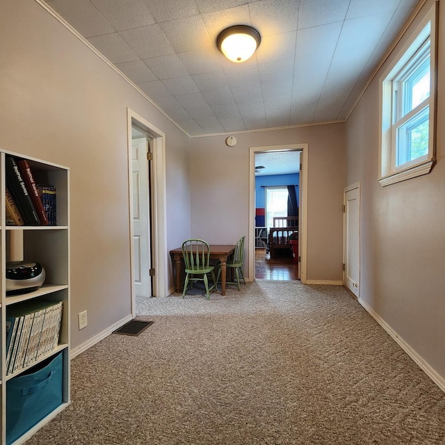 700 W Lafayette St, Ottawa, IL 61350 - carpeted dining space featuring ornamental molding