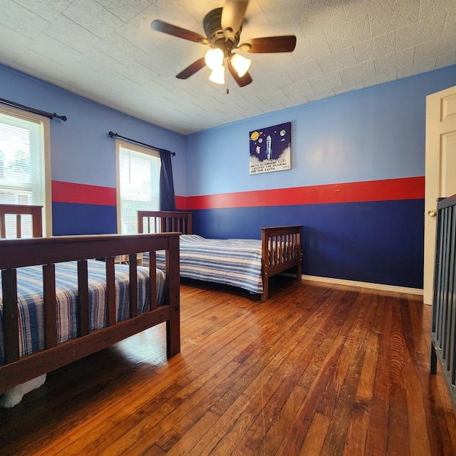 700 W Lafayette St, Ottawa, IL 61350 - bedroom featuring wood-type flooring and a ceiling fan