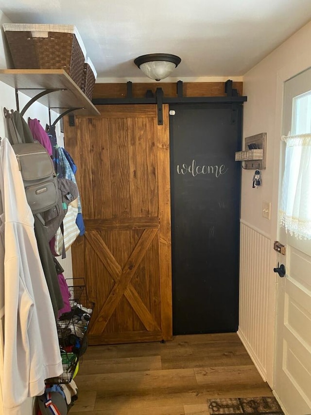 700 W Lafayette St, Ottawa, IL 61350 - kitchen with a barn door and wood finished floors