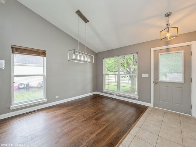11880 Everglades Rd, Huntley, IL 60142 - entrance foyer with vaulted ceiling and tile patterned flooring