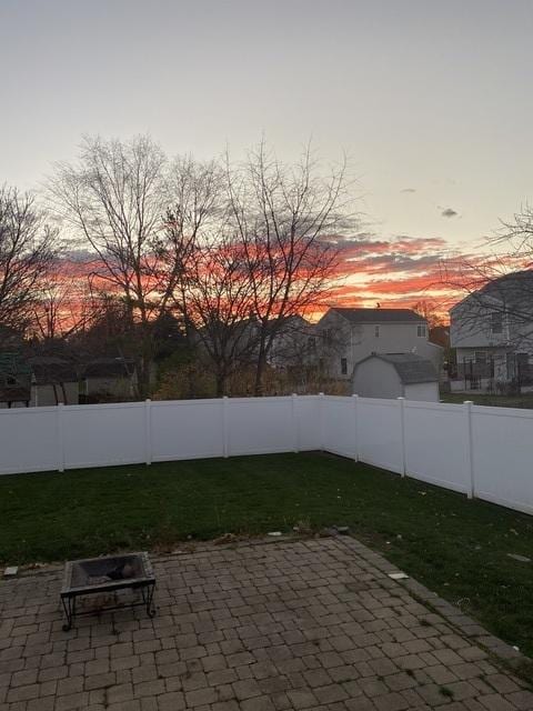 11880 Everglades Rd, Huntley, IL 60142 - fenced backyard with a patio