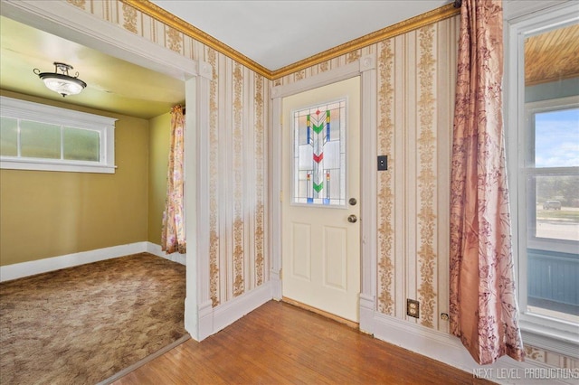 12 N Lincolnway Ave, North Aurora, IL 60542 - entryway with healthy amount of natural light and wood finished floors