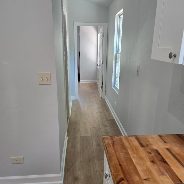 210 Brierhill Dr, Round Lake Park, IL 60073 - hall with baseboards and wood finished floors