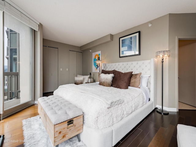 222 N Columbus Dr Unit 4803, Chicago, IL 60601 - bedroom featuring wood finished floors and multiple closets