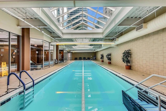222 N Columbus Dr Unit 4803, Chicago, IL 60601 - indoor community pool with a skylight