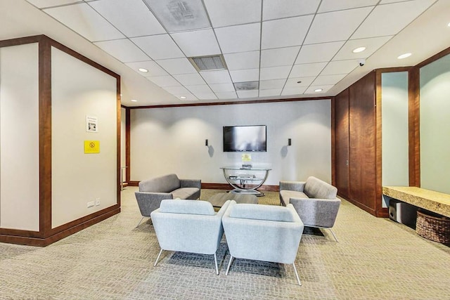 222 N Columbus Dr Unit 4803, Chicago, IL 60601 - carpeted living room featuring recessed lighting and baseboards