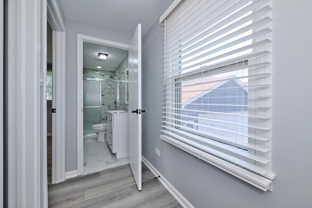 257 N Grace St, Lombard, IL 60148 - hall with plenty of natural light and marble finish floors