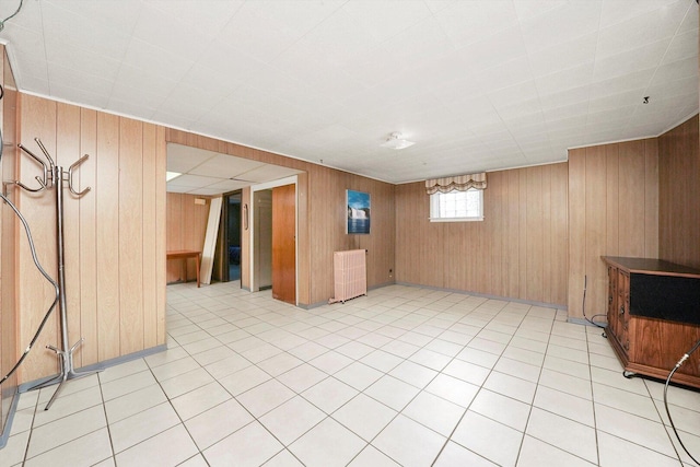 3901 N Neva Ave, Chicago, IL 60634 - basement with radiator heating unit and wood walls