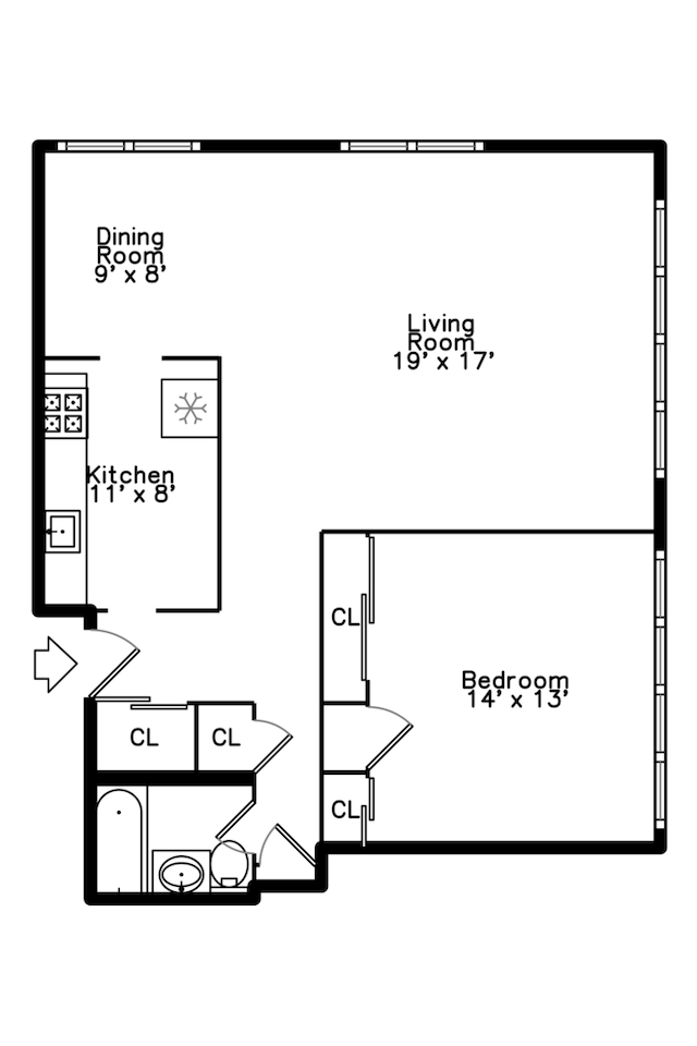 360 W Wellington Ave Unit 13E, Chicago, IL 60657 - view of floor plan / room layout