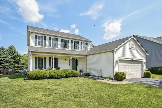 5509 Hickory Grove Ct, Plainfield, IL 60586 - colonial house featuring a garage, driveway, and a porch