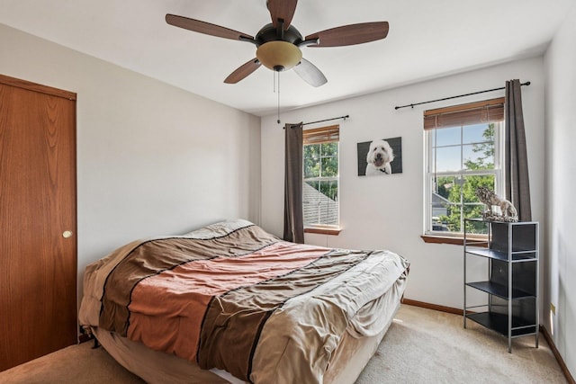 5509 Hickory Grove Ct, Plainfield, IL 60586 - bedroom featuring light colored carpet and ceiling fan