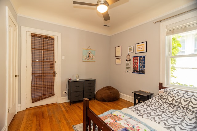 2815 W Fitch Ave, Chicago, IL 60645 - bedroom featuring wood finished floors and ceiling fan
