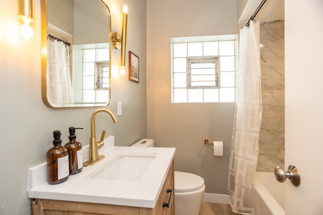 2815 W Fitch Ave, Chicago, IL 60645 - bathroom featuring vanity and shower / bath combo with shower curtain